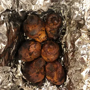 baked potatoes in foil