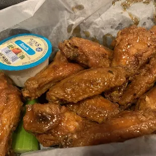 Wings Hot Teriyaki - Soggy and Overcooked.