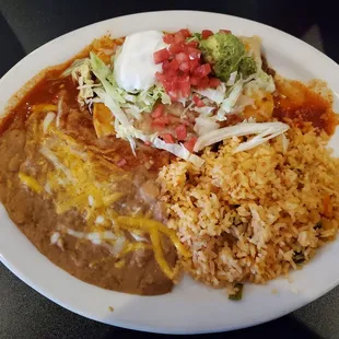 Enchiladas With Rice &amp; Beans