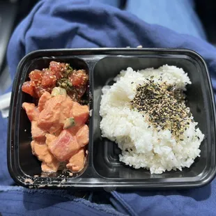 Regular Half Spicy Tuna/Half Shoyu Tuna Bowl ($13)