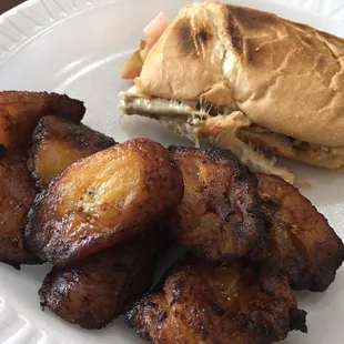 Chicken Sub with Plantains