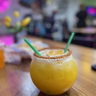 a close up of a drink