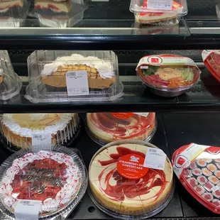 Valentine desserts and sushi