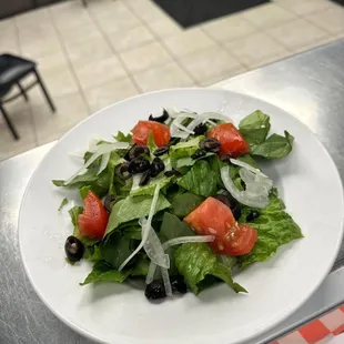 a plate of salad
