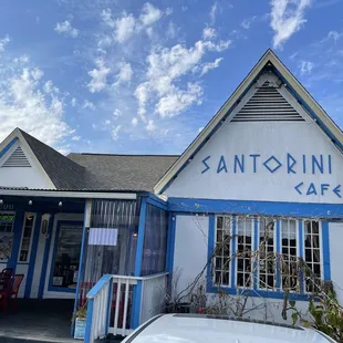 The cafe with outside seating are