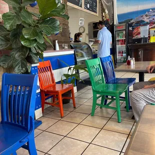 Cashier and counter to order.