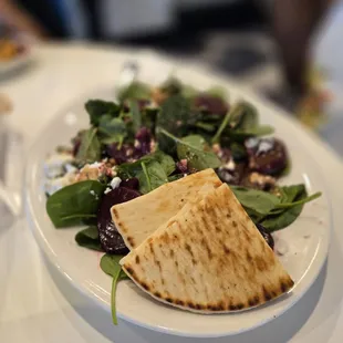 Large spinach beet salad