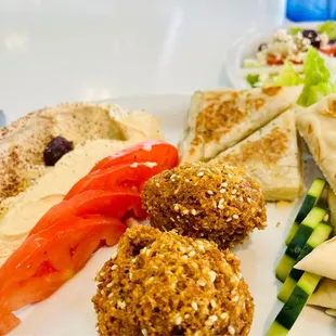 Delicious vegetarian sampler.