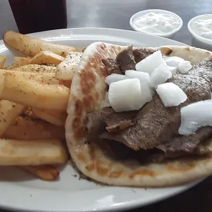 Gyro and Greek Fries
