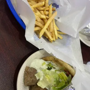 Gyro with fries