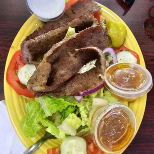 a plate of food on a table