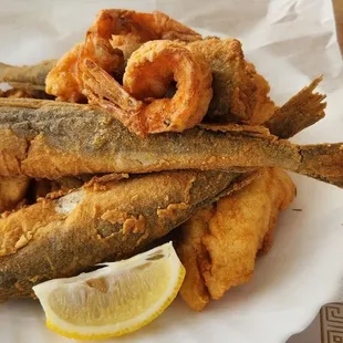 Furniture, aka mixed fried fish platter a la Marocaine. One of my top favorite seafood restaurants.  Clean, with friendly staff