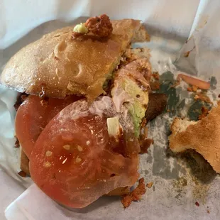 Torta with breaded steak and chorizo.