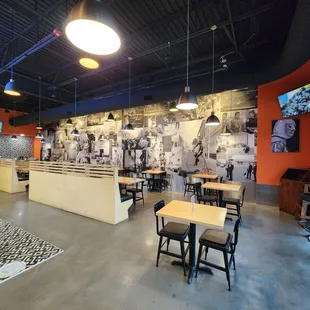 Clean eating area, 3 TV&apos;s, soda station and restrooms