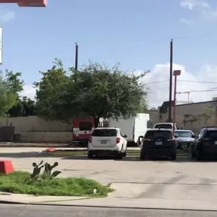 cars parked in a parking lot