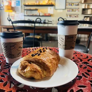 Coffee and croissant