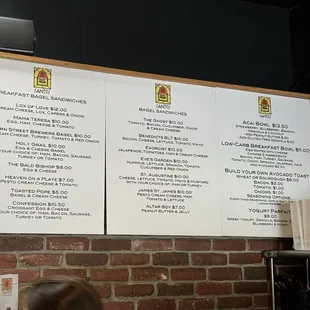 Food menu