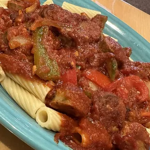 Rigatoni with Sausage Vodka Sauce