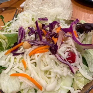 Side salad &amp; homemade bread