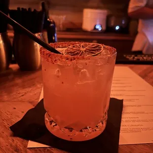 Mezcal margarita cocktail
