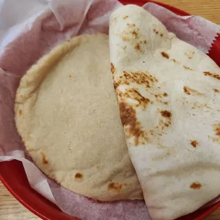 Flour and corn tortillas