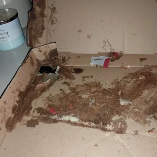 the inside of a pizza box