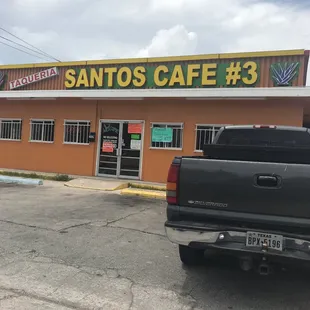 the front of the restaurant