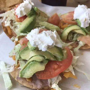 Bean &amp; cheese tostadas