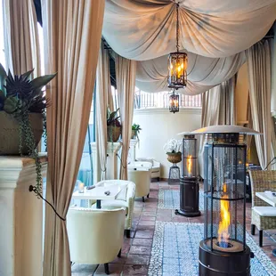 Newly spaced patio seating