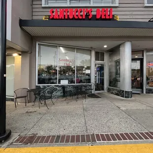 the front of the restaurant