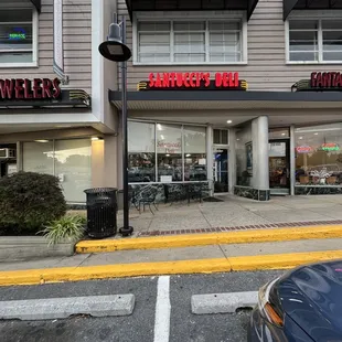 the front of the restaurant