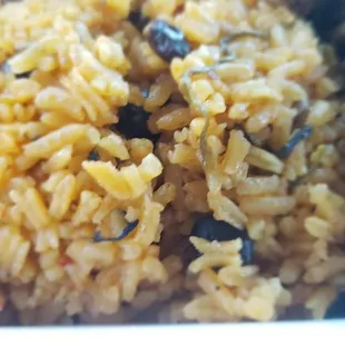 Puerto Rican rice seasoned nicely