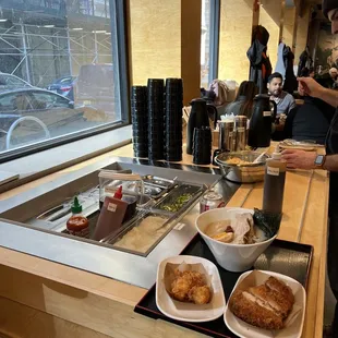 Self serve condiment area