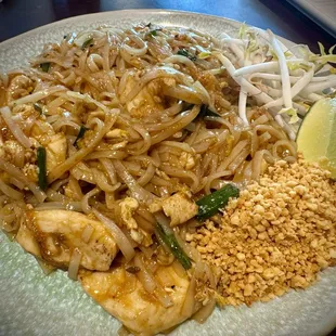 Pad Thai Noodles with Chicken.