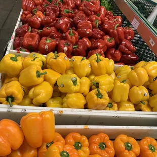 a variety of peppers