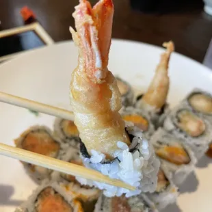 a plate of sushi