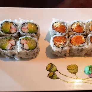 Maki Lunch with Boston Roll and Spicy Salmon Roll at Sanya