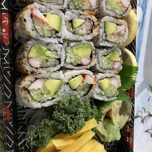 Sushi California Roll and Egg