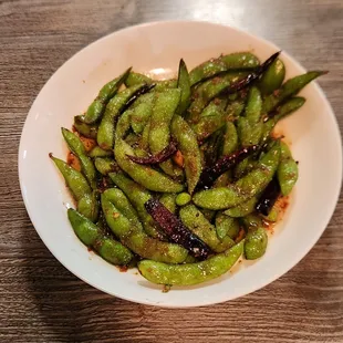 Spicy edamame