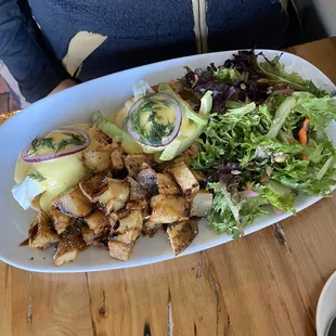 Eggs Benedict with salmon