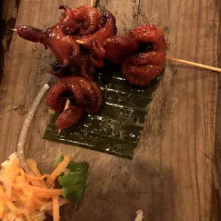 2 Piece Grilled Baby Octopus on Skewer