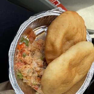 Saltfish and bake