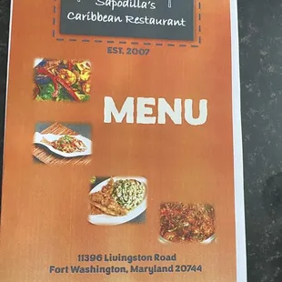 Front Menu Cover