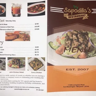 The menu