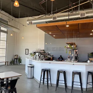 the interior of the cafe