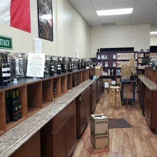 a wine shop with a variety of bottles
