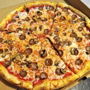 The fantastic sausage and mushroom pie!