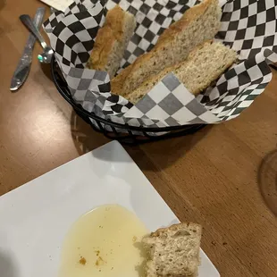 Free bread and olive oil