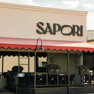 SAPORI features a lovely,  covered patio.