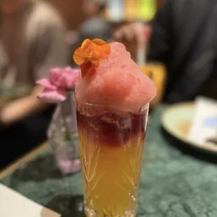 Baiju and wine cocktail